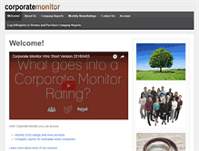 Tablet Screenshot of corporatemonitor.com.au